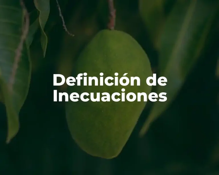 Definición de Inecuaciones