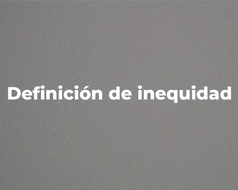 Definición de inequidad