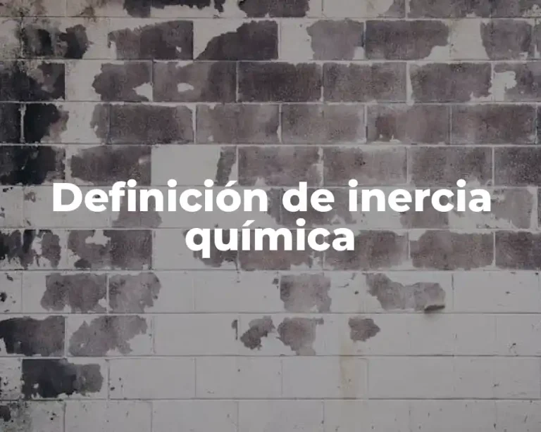 Definición de inercia química