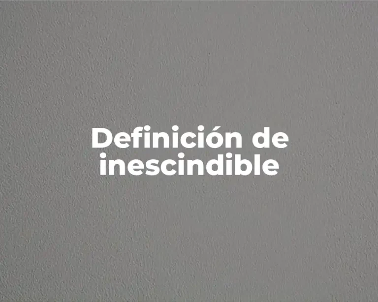 Definición de inescindible