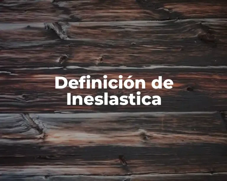 Definición de Ineslastica