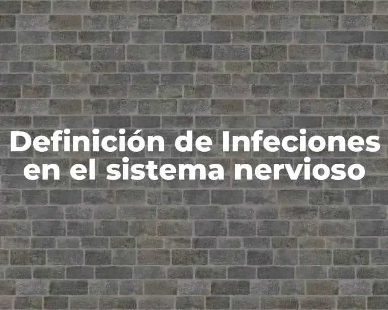 Definición de Infeciones en el sistema nervioso