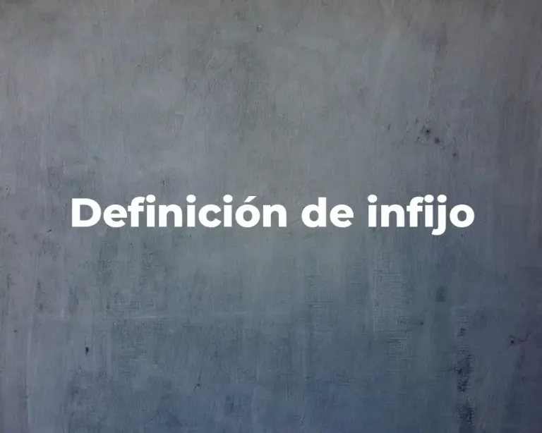 Definición de infijo