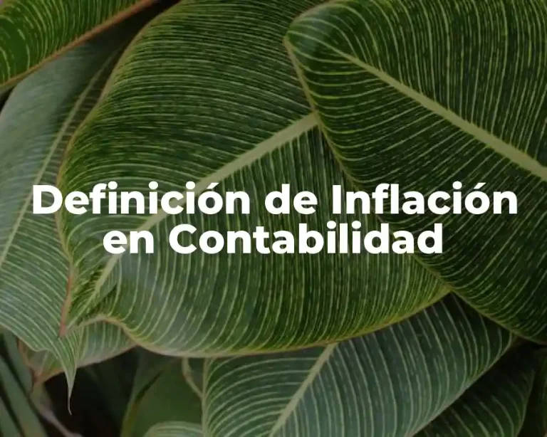 Definición de Inflación en Contabilidad