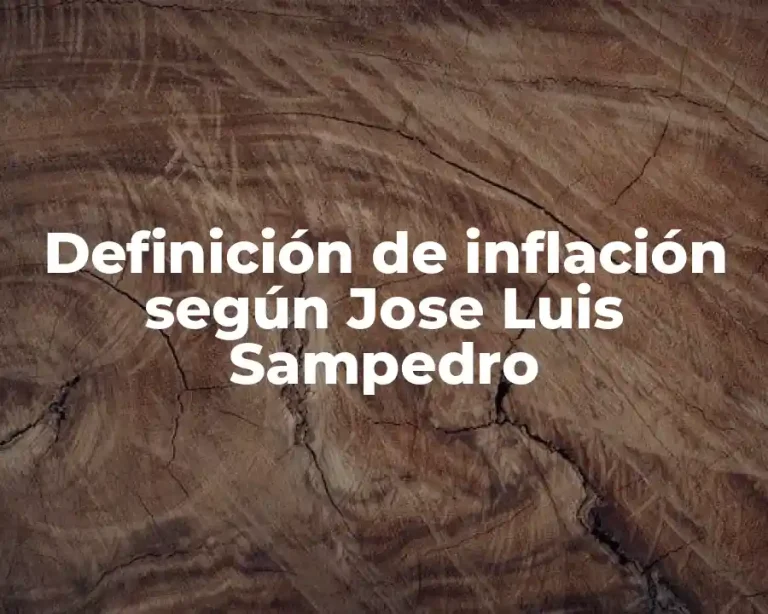 Definición de inflación según Jose Luis Sampedro