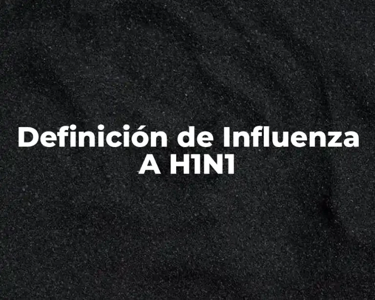 Definición de Influenza A H1N1