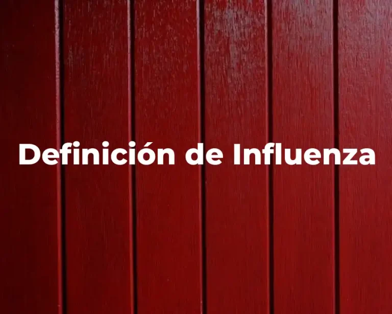 Definición de Influenza