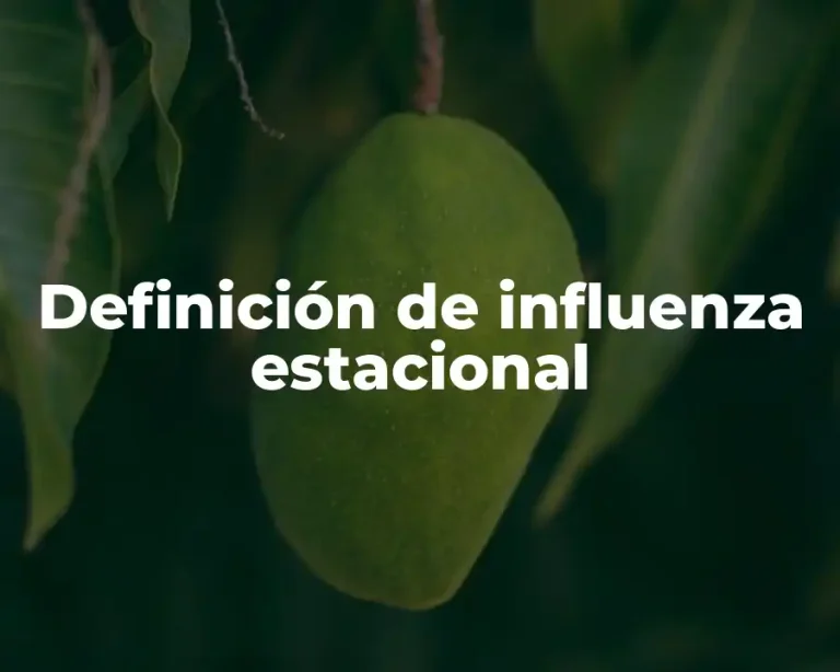 Definición de influenza estacional