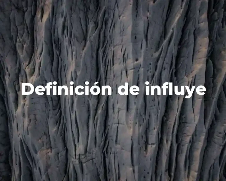 Definición de influye