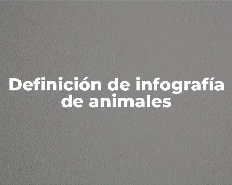 Definición de infografía de animales