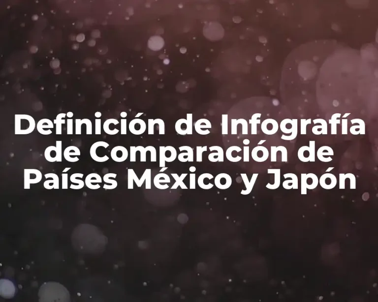 Definición de Infografía de Comparación de Países México y Japón
