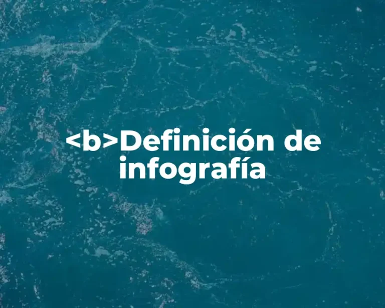 <b>Definición de infografía