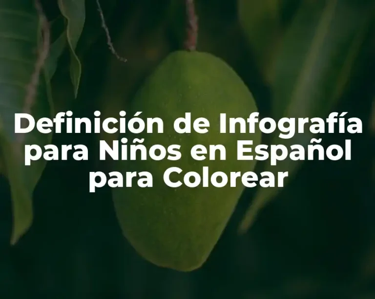 Definición de Infografía para Niños en Español para Colorear