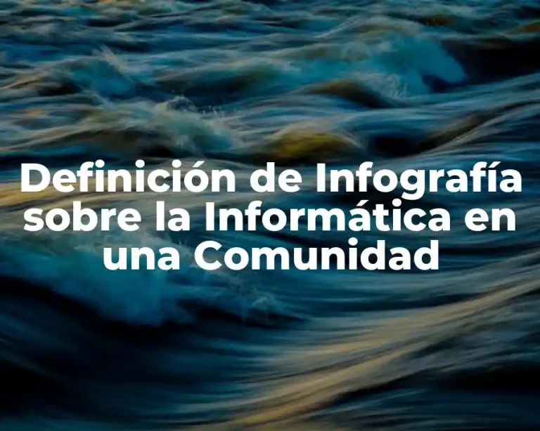 Definición de Infografía sobre la Informática en una Comunidad
