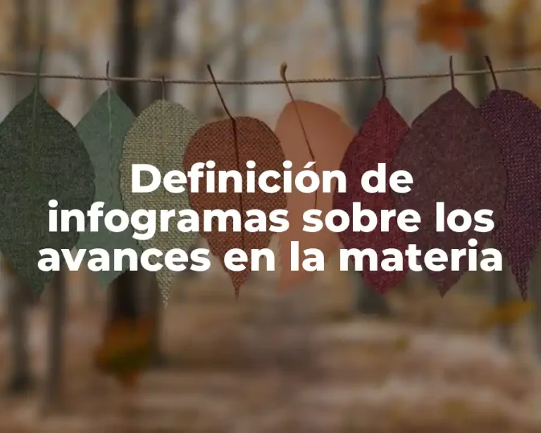 Definición de infogramas sobre los avances en la materia