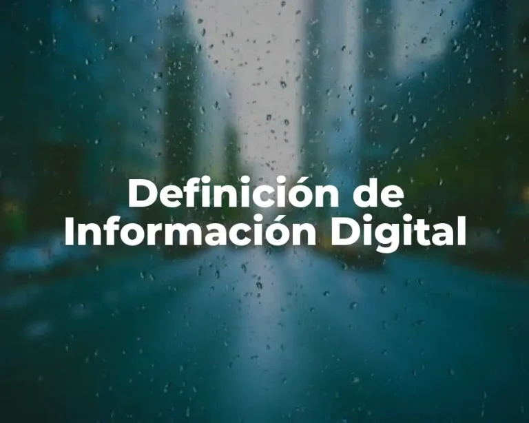 Definición de Información Digital