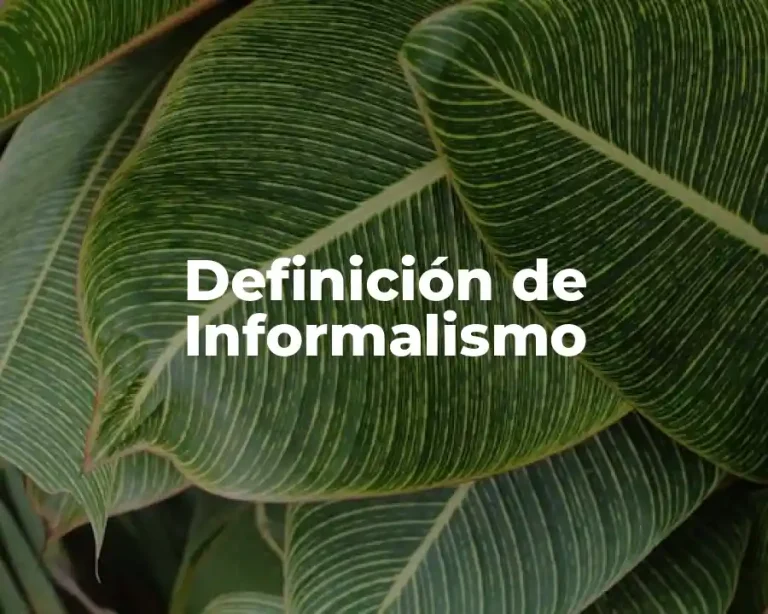 Definición de Informalismo