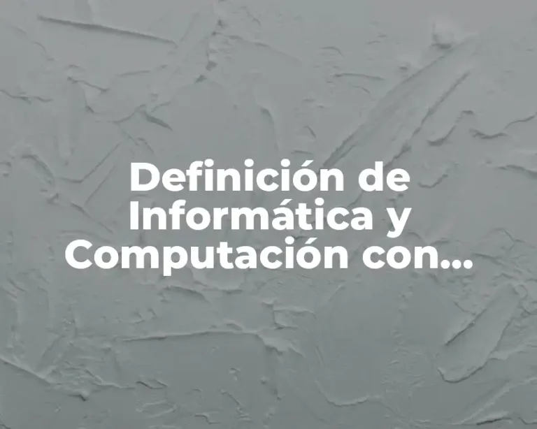 Definición de Informática y Computación con Dibujos Animados