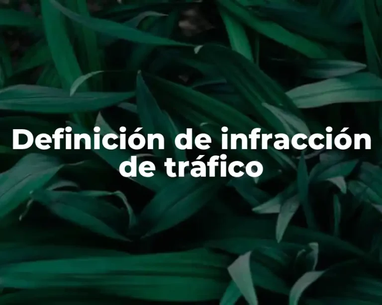Definición de infracción de tráfico