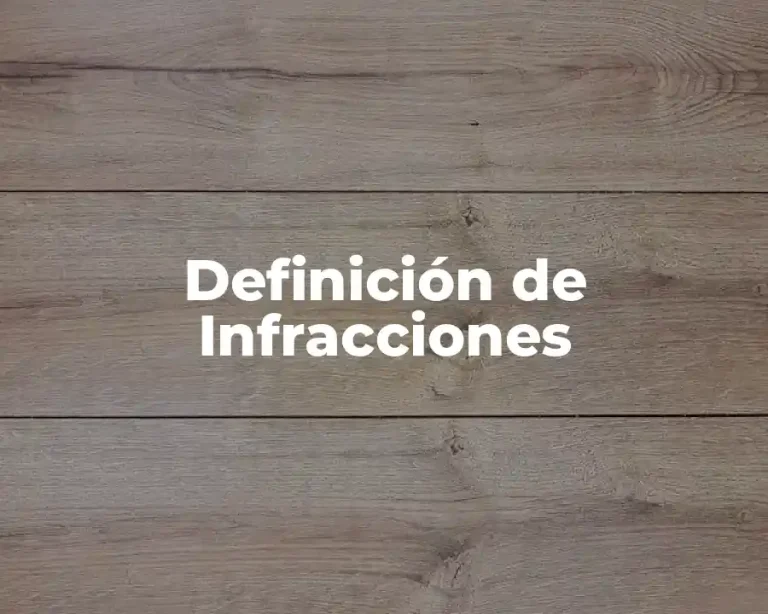 Definición de Infracciones