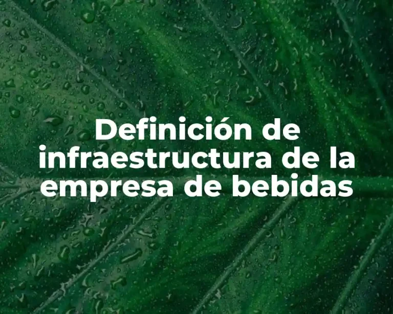 Definición de infraestructura de la empresa de bebidas