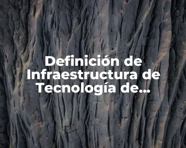 Definición de Infraestructura de Tecnología de Información