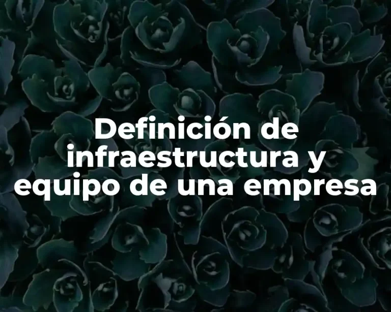 Definición de infraestructura y equipo de una empresa