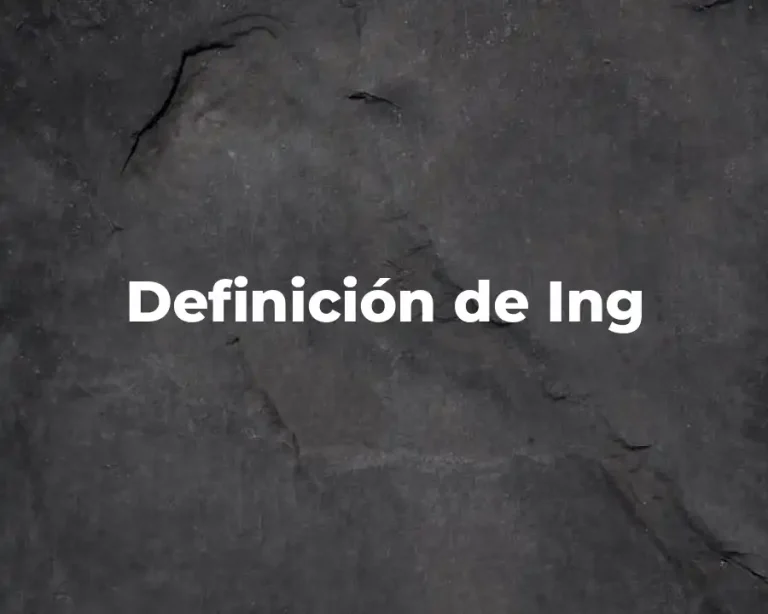 Definición de Ing