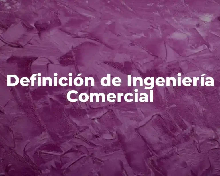 Definición de Ingeniería Comercial