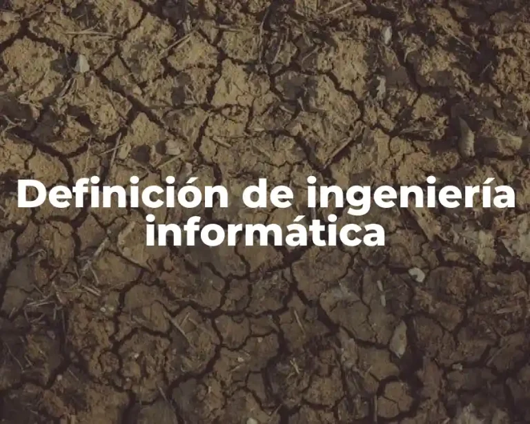 Definición de ingeniería informática