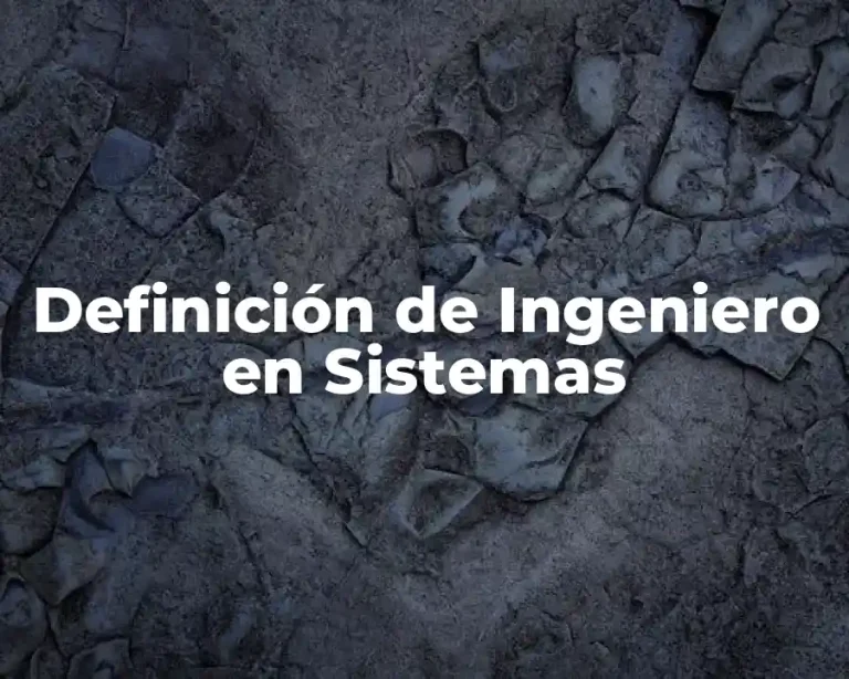 Definición de Ingeniero en Sistemas