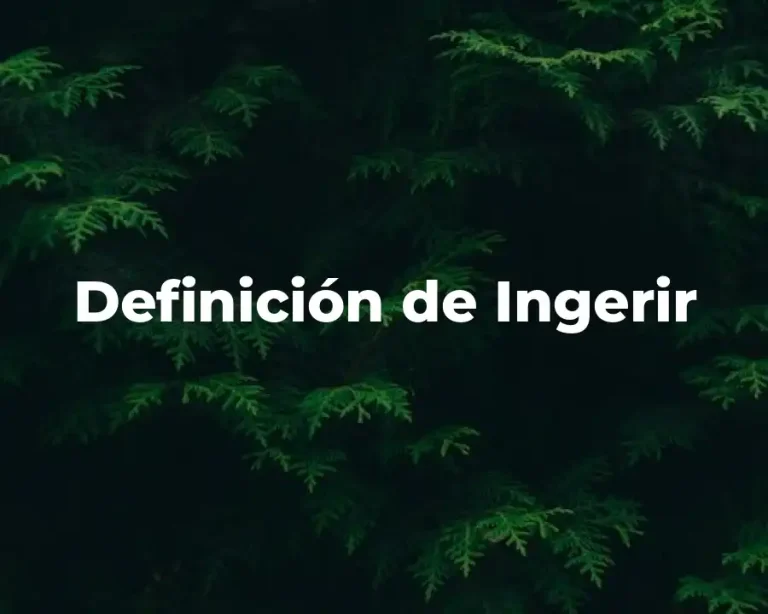 Definición de Ingerir