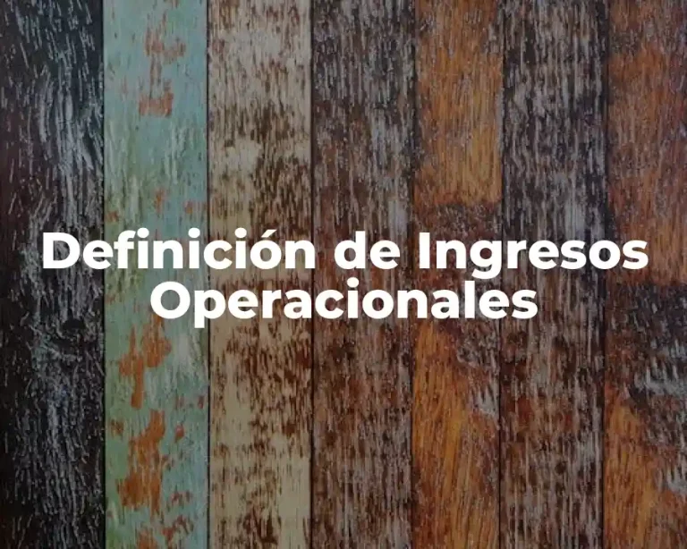Definición de Ingresos Operacionales