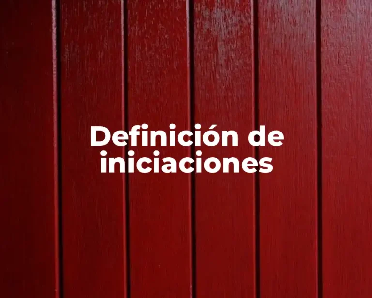 Definición de iniciaciones