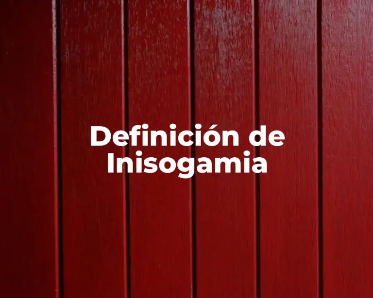 Definición de Inisogamia