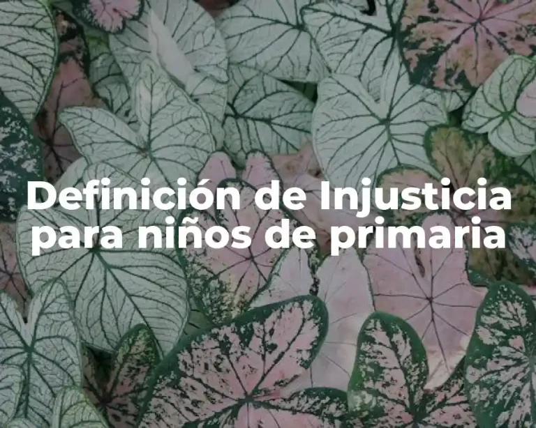 Definición de Injusticia para niños de primaria