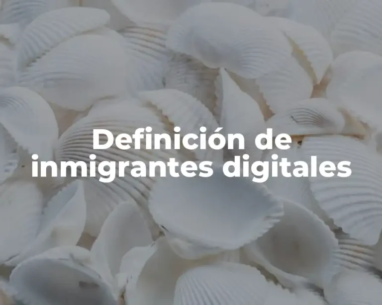 Definición de inmigrantes digitales