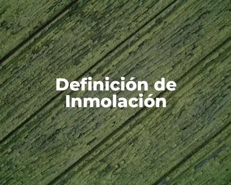 Definición de Inmolación