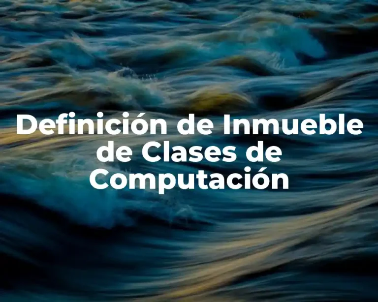 Definición de Inmueble de Clases de Computación