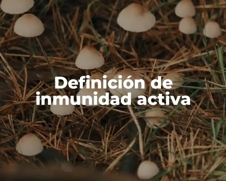 Definición de inmunidad activa