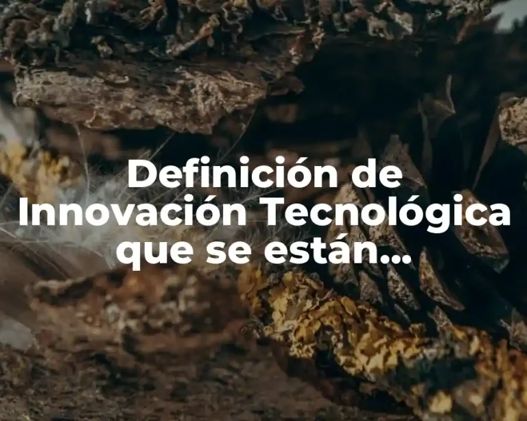 Definición de Innovación Tecnológica que se están implementando actualmente