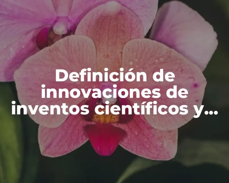 Definición de innovaciones de inventos científicos y tecnológicos para el bien
