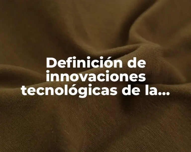 Definición de innovaciones tecnológicas de la iluminación en la ciudad
