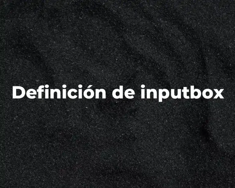Definición de inputbox