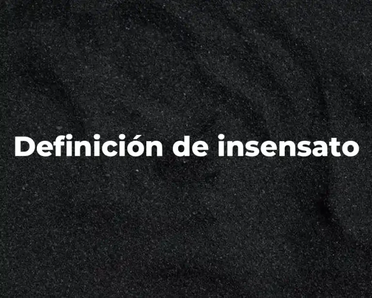 Definición de insensato