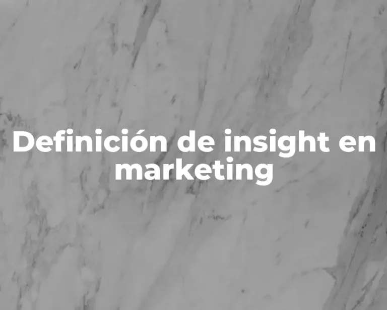 Definición de insight en marketing