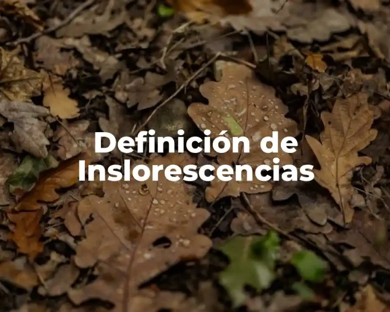 Definición de Inslorescencias