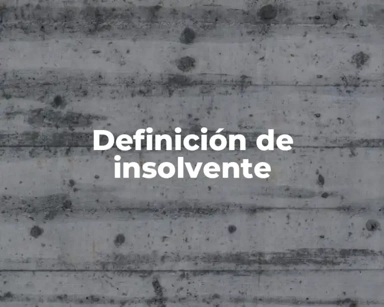 Definición de insolvente