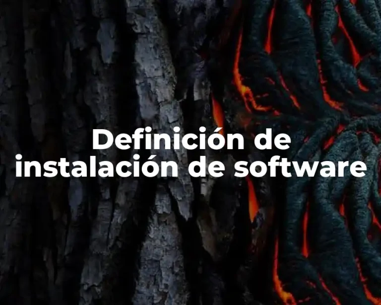 Definición de instalación de software