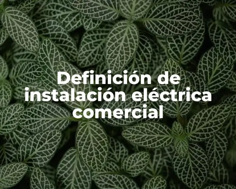 Definición de instalación eléctrica comercial